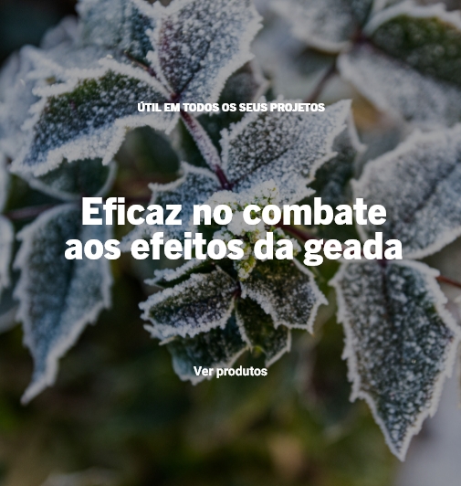 Eficaz no combate aos efeitos da geada